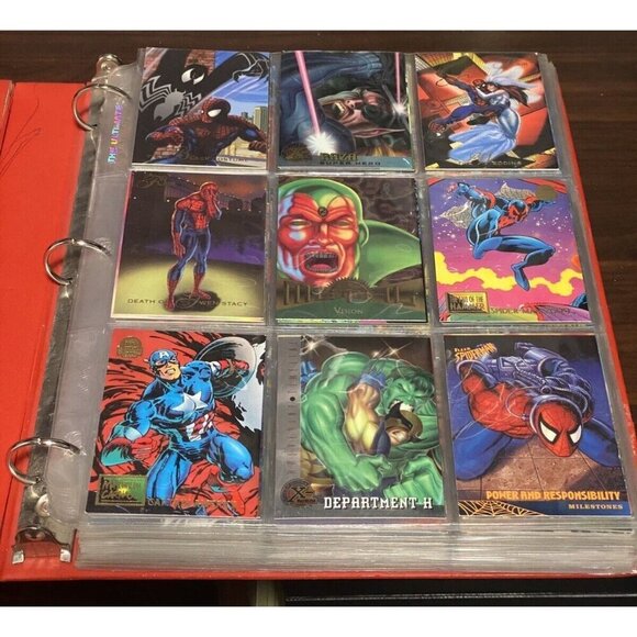 Vintage 90s Marvel Trading Card Binder. Spider-Man, Super man, X-Men Hol… - Picture 4 of 14
